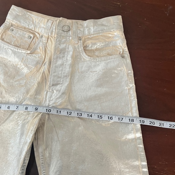Zara Straight Leg, Cotton, Silver Jeans | 2 - Picture 12 of 16